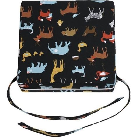 Siège Réhausseur Bébé Siège Enfant-aide Réglable Démontable Portable Coussin de Chaise Booster Animal Noir (1/4)