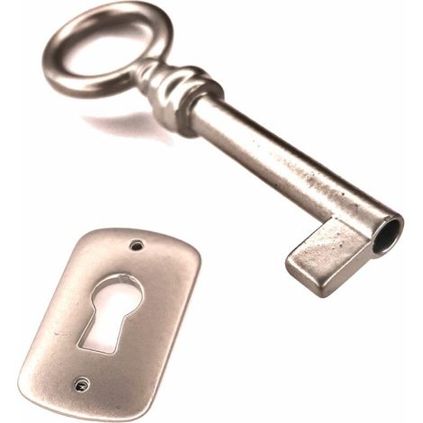– Clé de meuble 70mm en zamak nickel mat – Design contemporain – Pour armoires et tiroirs – Décoration moderne (1/3)