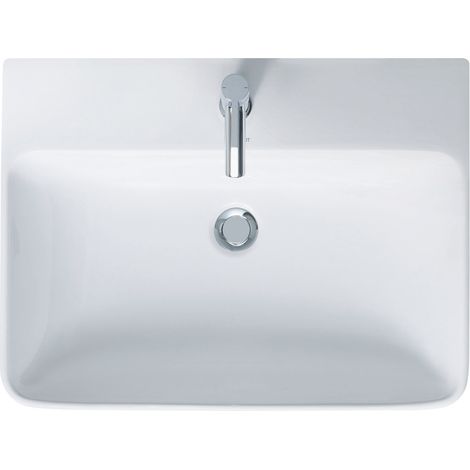 LAVABO ME de Starck 650 mm Blanc mat soie, avec vidage, avec siphon, 1 HL (1/3)