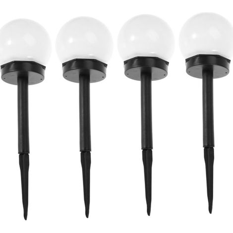 4 Pièces Lampe à ampoule solaire au sol lumière du paysage lampe solaire de jardin lumière solaire lampes solaires en plein air lumière de la cour outil d'éclairage extérieur LED (1/5)