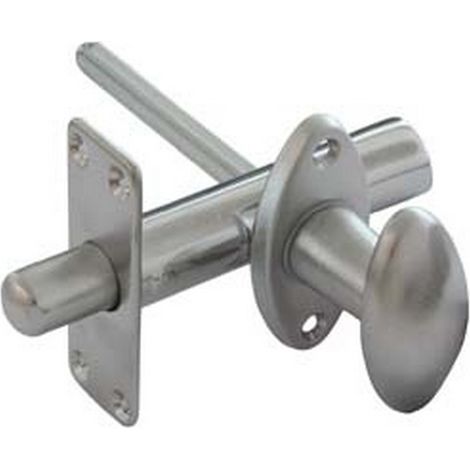 1PZ CATENACCIO A CREMAGLIERA DA INFILARE IN OTTONE CROMO SATINATO -  mm.17x80