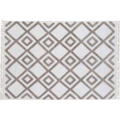 Tapis Design avec Franges "Towa" 160x230cm Marron (1/5)