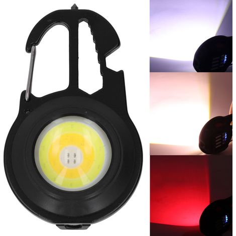 Mini-COB-Schlüsselanhänger-Taschenlampe, wiederaufladbare Mini-Taschenlampe, tragbare Taschenlampe, Stativlampe zum Angeln, Wandern und Campen (1/5)