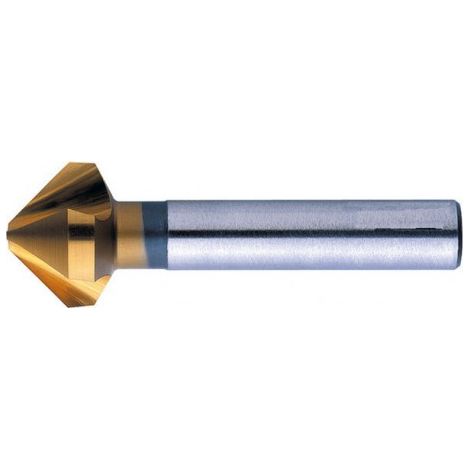 Fraise conique 90°, à chanfreiner et ébavurer, en acier à coupe rapide, DIN 335-C, revêtement TiN, Ø nominal : 5,3 mm, Plus petit Ø 1,5 mm (1/5)