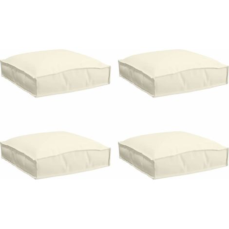 Coussin pour assise de palette 4 pcs,Coussins d'extérieur Crème 40 x 40 x 8 cm CFW474142 (1/5)