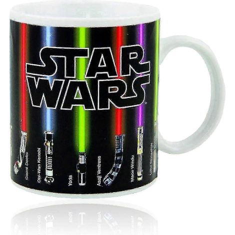 Mug américain Star Wars, qui affiche un motif de sabre laser lorsqu'il est chauffé. (1/4)