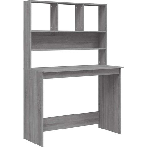 Maison Exclusive - Scrivania Mensole Grigio Sonoma 102x45x148 cm Legno Multistrato (1/5)