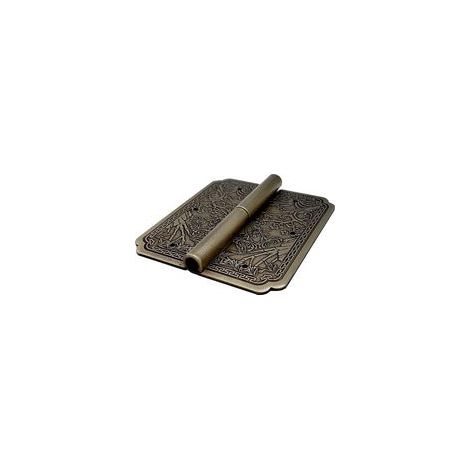 Lot de 4 charnières amovibles en laiton antique - Motif fleur de prunier (1/2)