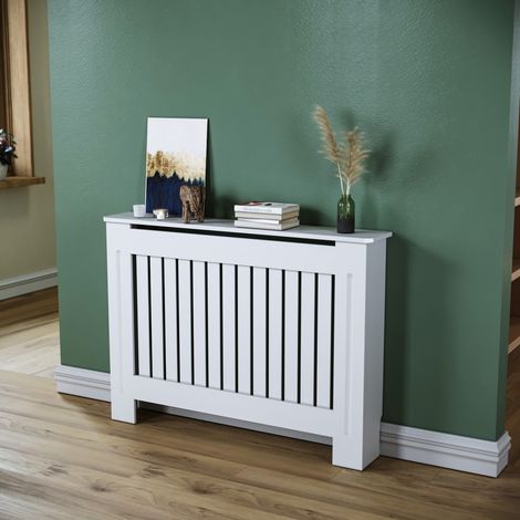 SONNI Copritermosifone MDF Protezione per Radiatori in Legno Antiscottatura Adatto per Radiatori Montaggio Semplice 112x19x81.5 cm (1/5)