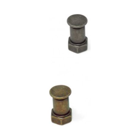 Tirador Tube 6200 - Estaño rústico. 33x19mm. (1/2)