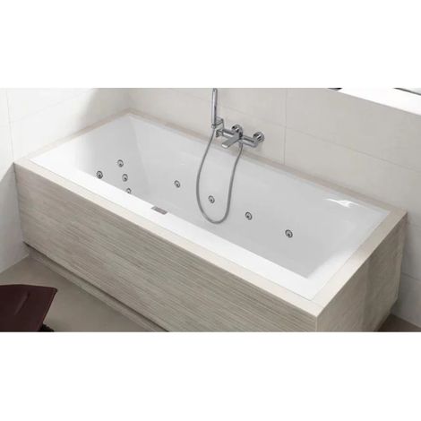 Vasque de baignoire VB Squaro Edge 12 1600x750x475mm rectangulaire avec système HC TP1 Blanc Alpin (1/4)