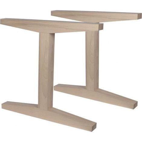 Tischbein Holz Buche I-Form 72 cm - Pro Set