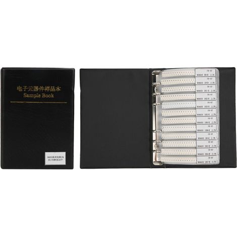 Widerstandsset 0603 - 170 Werte, Musterheft für elektronische Bauteile (Schwarz) (1/5)