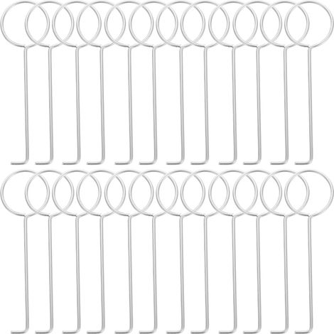 50 Pièces Crochets De Levage pour Clé De Vidange Extracteur De Grille De Drainage De Douche en Fer Outil De Retrait Ergonomique pour Salle De Bain Et Accessoires De Plomberie (1/5)