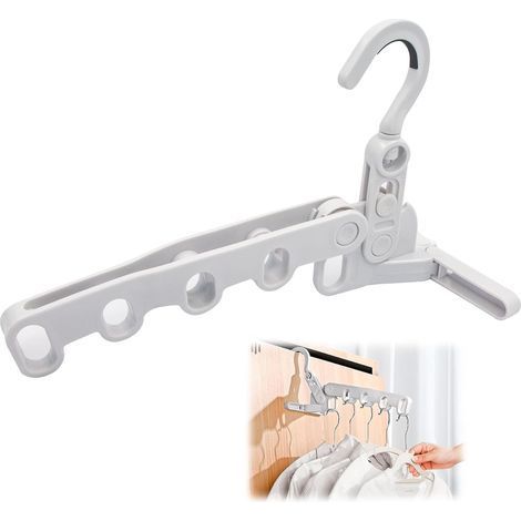 Pliant Cintre Mural Vêtements Porte 1 pièce ABS Cintre Mural Rabattable Porte Manteaux Pliant Mural Suspendus Support Vêtements pour Chambre Salon Balcon, pour Étendoir Suspendu, Fixé au Dessus (1/5)
