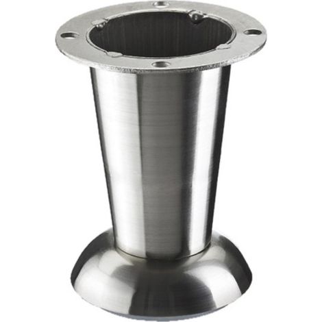 Pata para mueble cilíndrica HETTICH fija de acero cepillado gris HETTICH