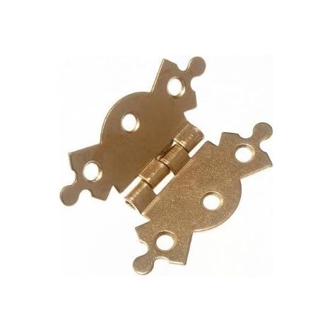 1 paire (2 charnières) x 50 mm ornées de charnières de boîte papillon décoratives (1/2)