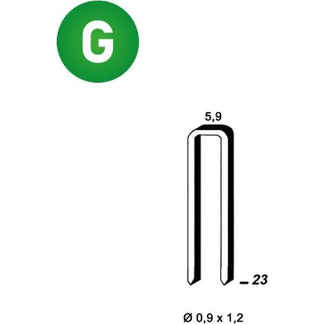 5 200 Agrafes Es-23 - Galvanisées - 5.9x23x0.9x1.2 mm - D-Work