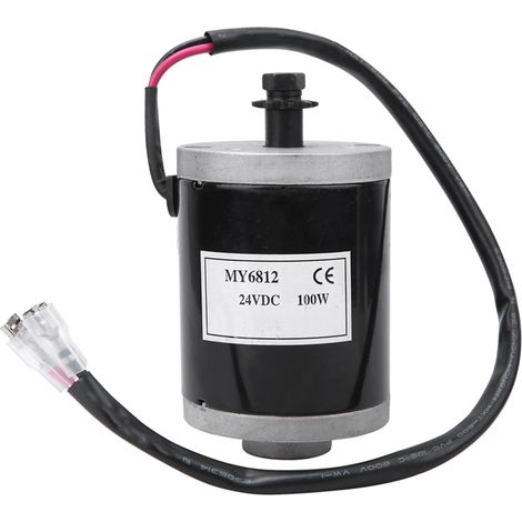 Moteur à balais MY6812 24V 100W haute vitesse avec poulie pour scooter électrique et vélo (1/5)