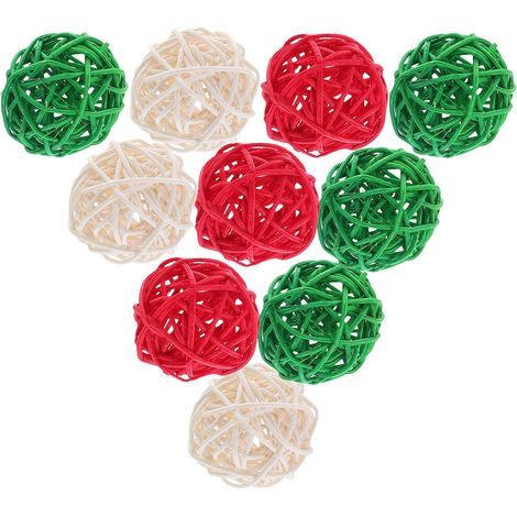 boules de rotin artisanales de 5 cm fabriquées à partir de