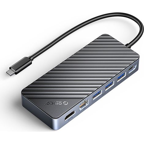 Docking station OM28PR-G2 con alloggiamento per unità M.2 USB-C - USB-A USB-C HDMI Ethernet - Nero (1/4)