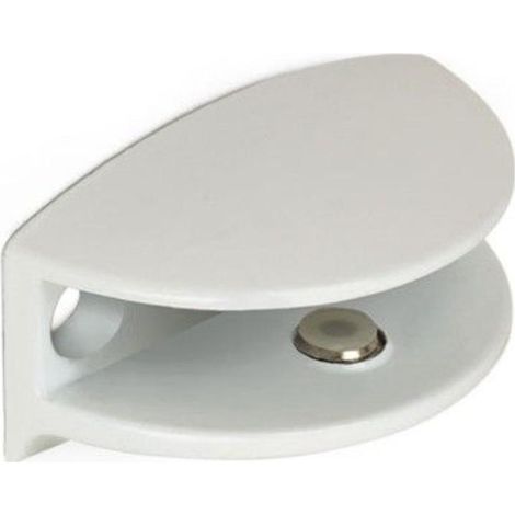 FPLUS soporte cristal media luna blanco , Soporte de cristal em dedia luna hasta cristal de 6 mm.