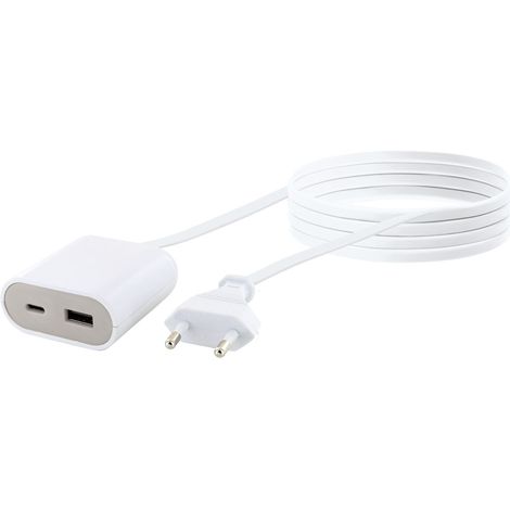 Schwaiger USB Ladeadapter Computer-Uberspannschutz-Mehrfachstecker