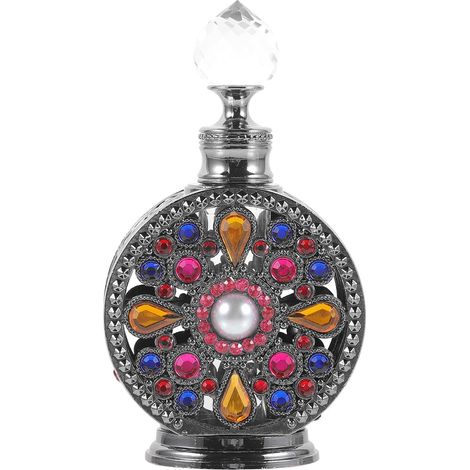 Flacon de Parfum Rechargeable Étanchéité 15ml en Alliage et Verre, Distributeur D'huile Essentielle Vide pour Voyage (1/5)