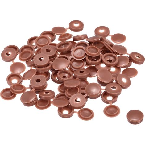 150pcs 4mm Charnière Vis Housse Capuchons Plastique Marron (1/5)