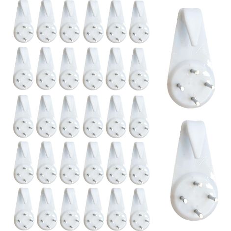 Kit de suspension de cadre photo 28 pièces – Clous sans couture avec crochets pour art mural, cadres photo et décoration d'intérieur – Matériel de suspension invisible en acier pour une installation (1/5)