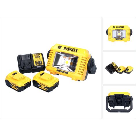 DeWalt DCL 077 P2 Akku LED Arbeitsstrahler 12 V 18 V 2000 lm IP54 + 2x Akku 5,0 Ah + Ladegerät