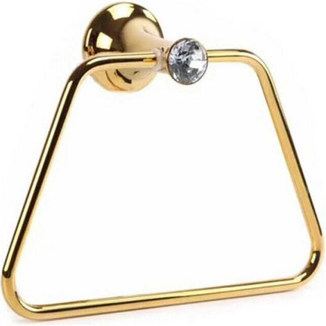 TrAdE Shop Traesio - Porta Asciugamani Per Bagno A Muro Parete Salviette Dorato Supporto Arredo Bagno - (1/2)