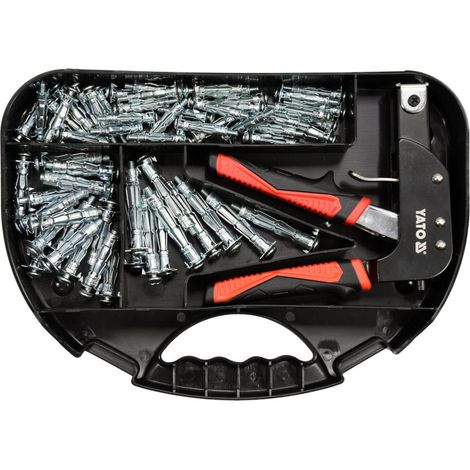 Kit cheville molly avec pince, assortiment 60 chevilles metalliques