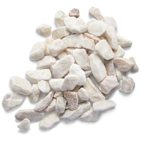 Rose Glacier Bulk Bag 850 kg Premium Chippings - 14-20 mm Creamy-Rose Toned Gravel - L100 x W100 x H80 cm