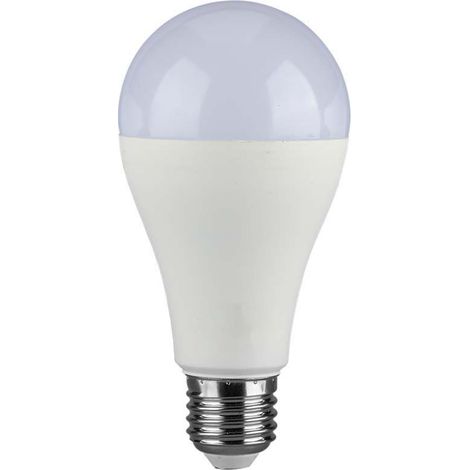 Bombilla LED V-TAC, casquillo E27, 15 W, 100 lm/W, A65, blanco cálido