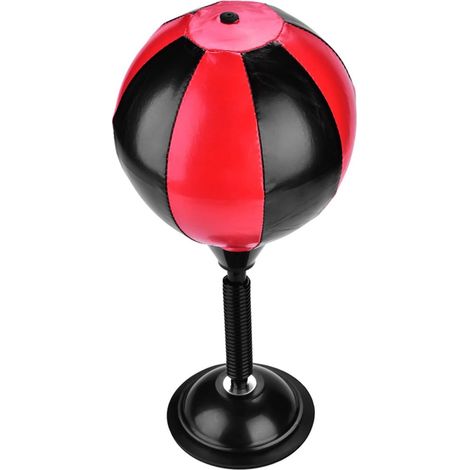 Mini Sac de Boxe Bureau Ventouse, Balle de Frappe Anti-Stress avec Base Solide et Ressort Puissant, Équipement de Fitness pour Adulte (1/5)