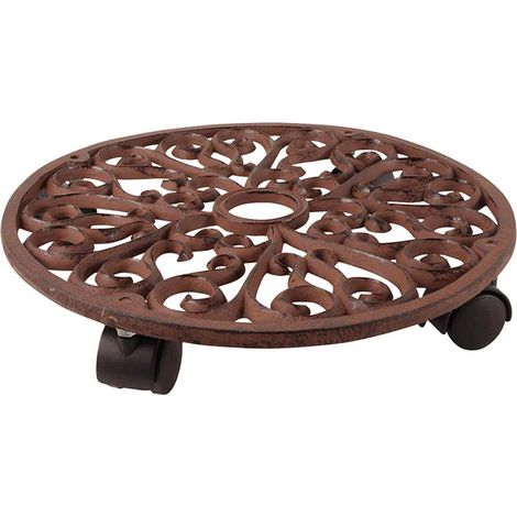 CARRELLO PORTA PIANTE IN GHISA DIAM. 34.5CM (1/3)