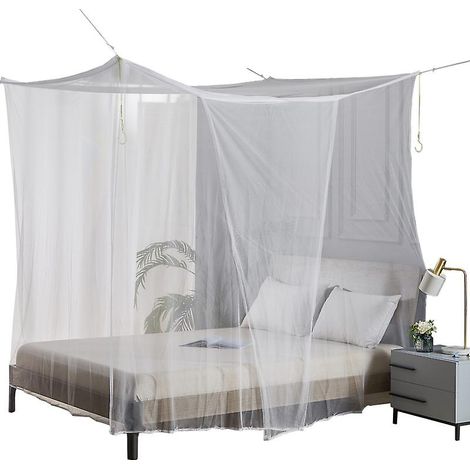 Moustiquaire blanche pour lit simple, 200 x 150 x 190 cm (1/5)