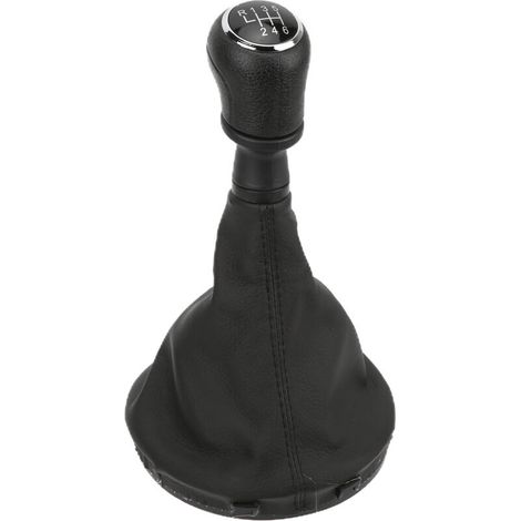 Copri pomello del cambio di ricambio FOREHILL in pelle PU nera per Transport Multivan Caravelle T5 T6 2003-2011 a 6 velocità