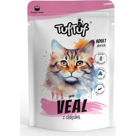 Tuf Tuf Comida húmeda para gatos Sobre de 100 g - Ternera 100 g