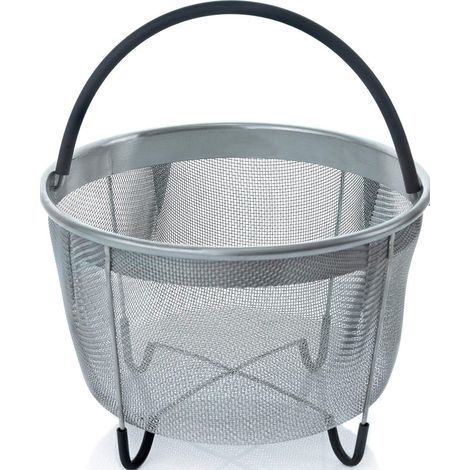 6L Panier à Vapeur en INOX Accessoires Cookeo pour la Cuisson des Légumes et des Aliments(Noir) (1/5)