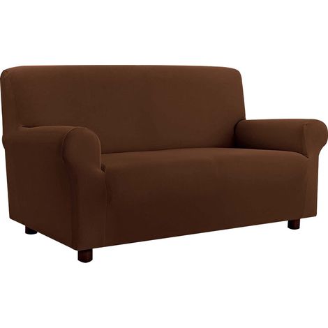 Copridivano copripoltrona elasticizzato 4 misure posti estendibile salvadivano Made in italy Marrone - 1 posto da 75 a 120 cm