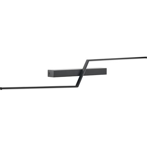 Luminaire pour Miroir et Tableau Moderne en Métal Horizontale LED Noir Noceda