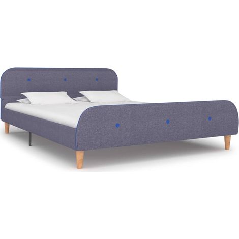 Bettgestell Hellgrau Stoff 140x200 cm