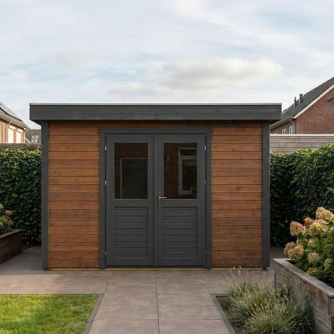 Casetta da giardino in legno Freya 4.09x4.09 m - 16.73 m2 - 28 mm - impregnata - 000027 (1/4)