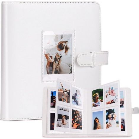 Album photo 3 pouces – Blanc – 272 pochettes – Compatible Fujifilm Instax et Polaroid – Rangement instantané (1/5)