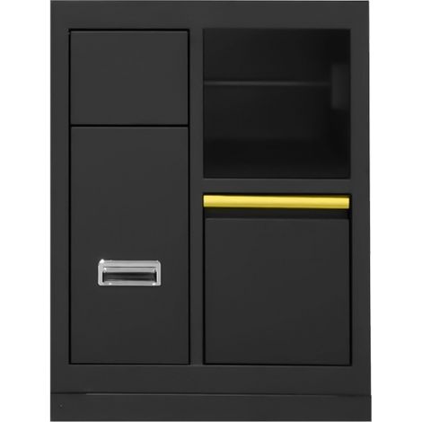 JBM 16493 Mobile 3 cassetti con supporto bobina di carta per officina - Oro