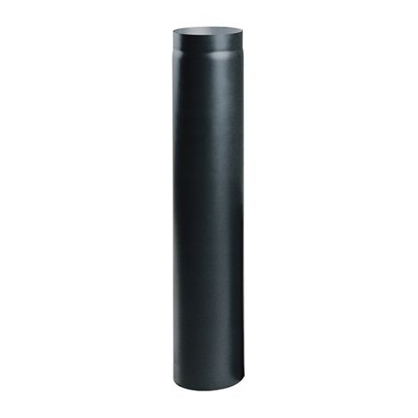 Schwarzes Stahlkaminrohr 120 mm 100 cm