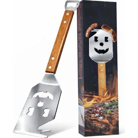 Ensemble de spatules de barbecue 7 en 1 Ustensile de barbecue multifonctionnel pour barbecue et camping ensemble d ustensiles de barbecue en acier (1/4)