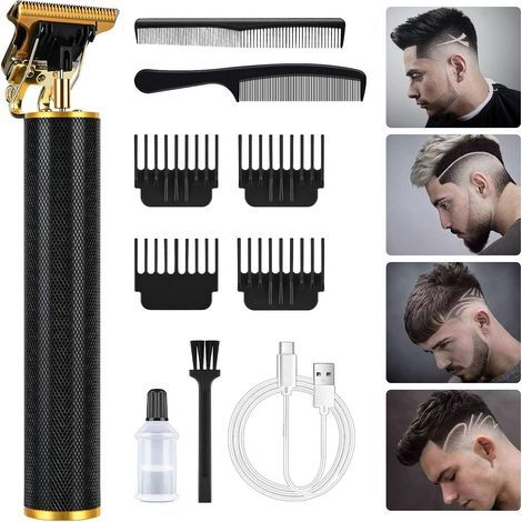 Tondeuse Cheveux Hommes, Tondeuse Barbe Homme, Rasoir Electrique avec 6 peignes pour cadeau de fête des pères